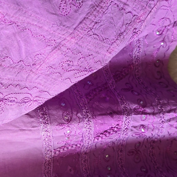 Wrap skirt with sequins and embroidery. Women's OSFM - Picture 3 of 5